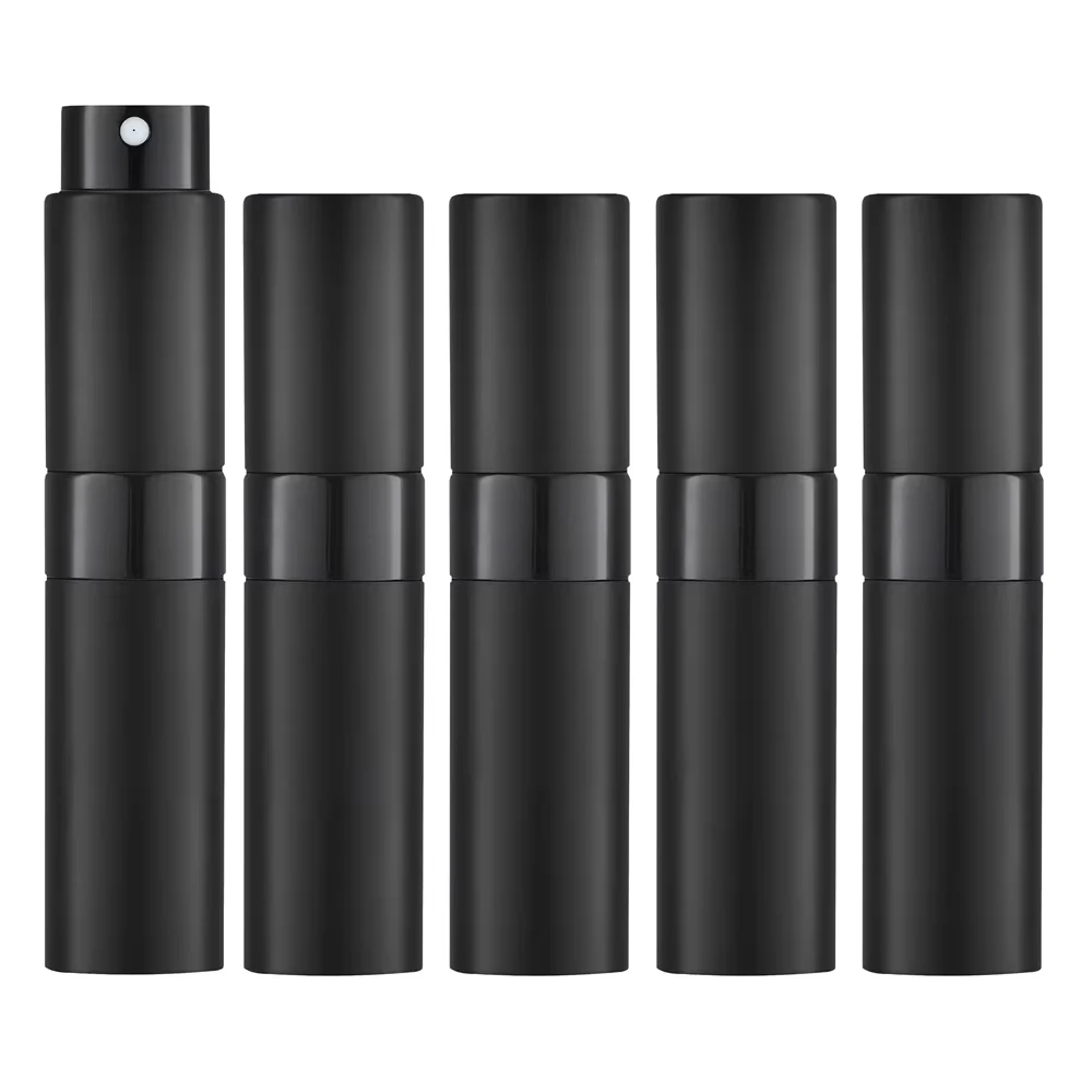 3/5 Stuks 8Ml Zwarte Parfum Vernevelaar Hervulbare Mini Reisformaat Verstuiver Spray Case Glas Hervulbare Flessen - afbeelding 2