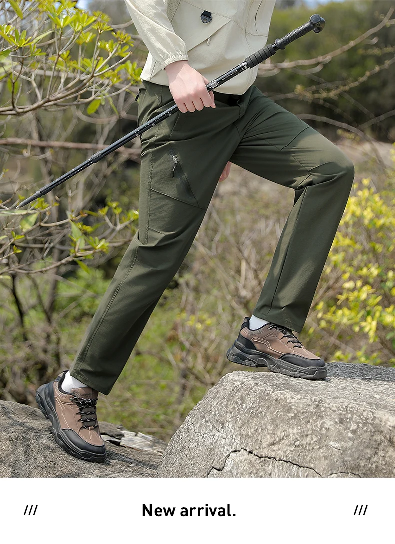Herren Outdoor Elastische Schnelltrocknende Wanderhose, Wasserabweisend, Langlebig, Bequem, Vielseitig, Geeignet für Tägliche Arbeit, Bergsteigen, Camping und Angelaktivitäten – Detail 17