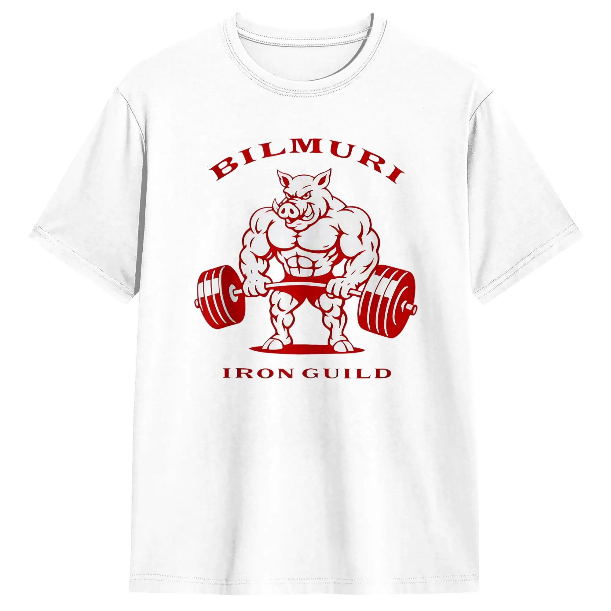 Pig bilmurI Iron Guild Gym T Shirt Summer  Cotton T-Shirts For Men's Design Tee Shirt Short Sleeve Awesome Tees
