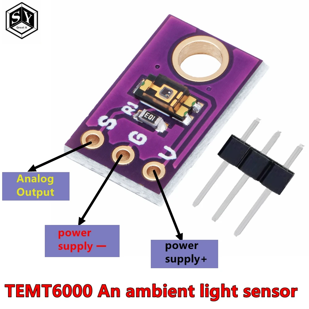 1PCS  Smart Electronics TEMT6000 An ambient light sensor Simulate the light intensity module Visible light sensor