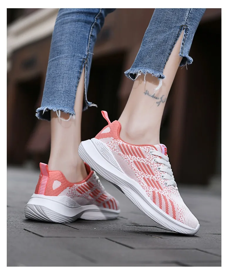 Vrouwen Casual Schoenen Mode Ademende Walking Mesh Platte Schoenen Sneakers Vrouwen 2024 Gym Gevulkaniseerde Schoenen Dames Schoenen