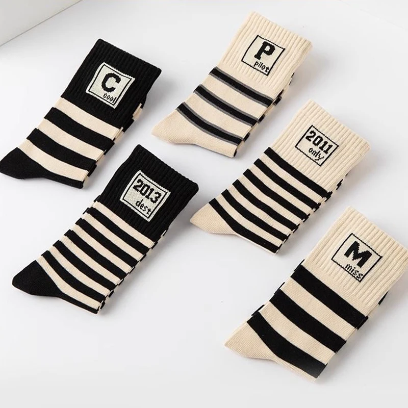 5켤레 어린이 남아 여아 양말 아동 유아 스포츠 양말 학생 봄 가을 부드러운 면 패션 중목 양말