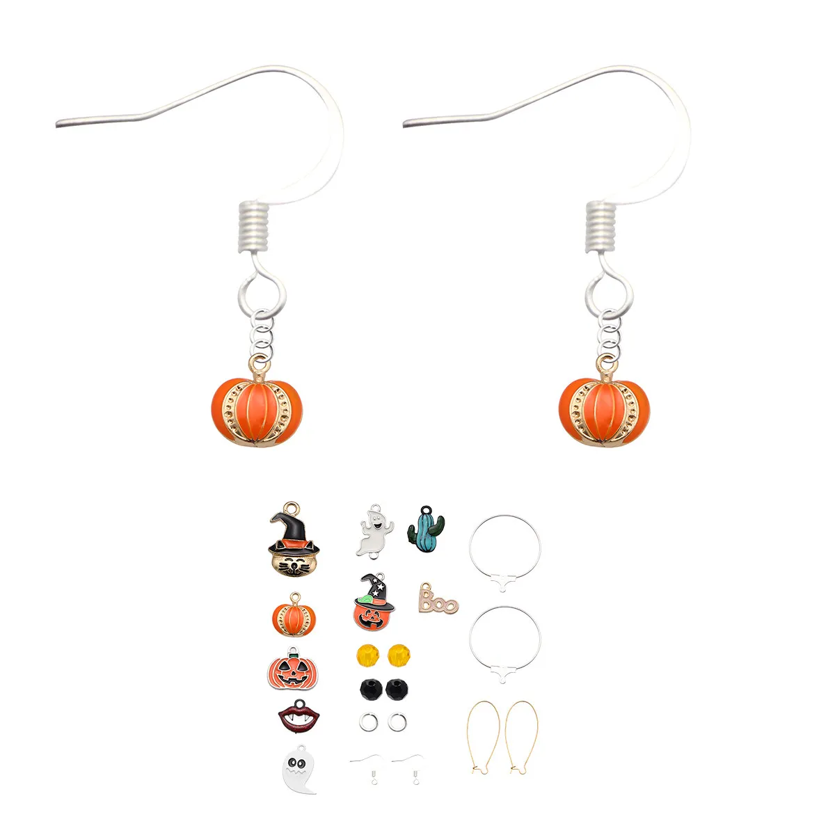 

Набор для изготовления украшений: 1 комплект подвесок из сплава для Хэллоуина, материалы для серег ручной работы, простые подвески из сплава для создания ожерелий