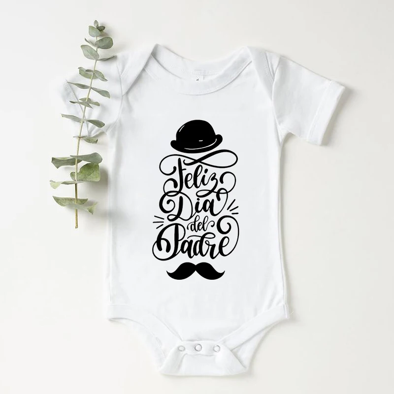 Fathers Day Baby Bodysuits Infant Short/long Sleeve Rompers Happy Fathers Day New Born Outfits Baby Apparel New Dad Gifts