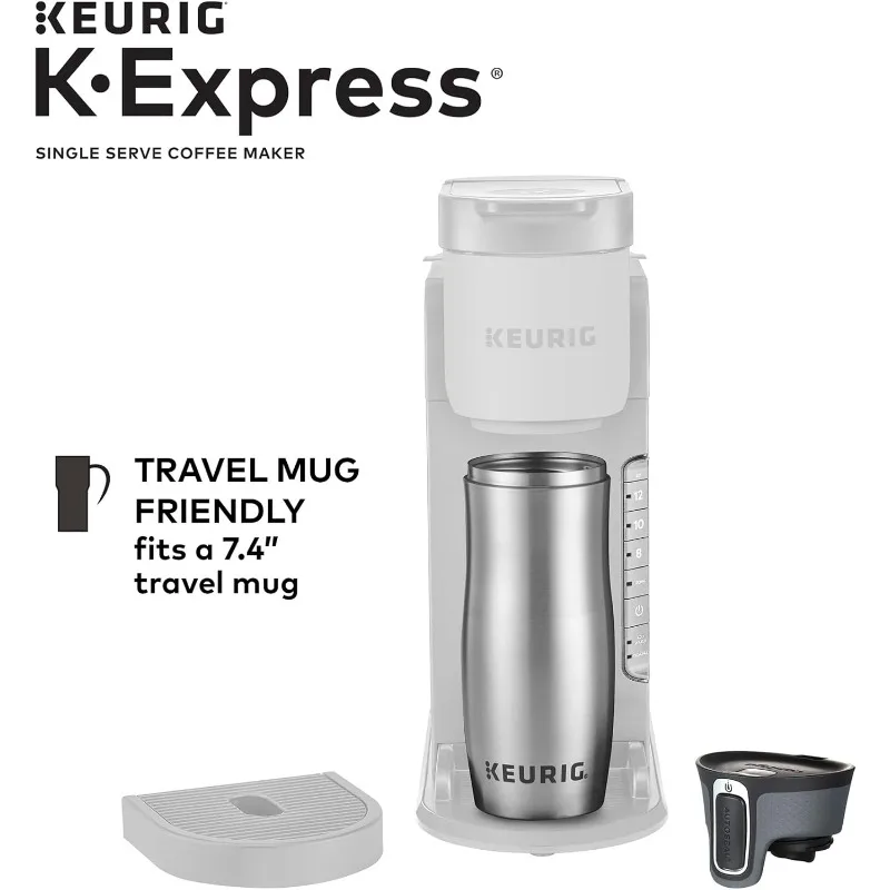 Keurig K-Express Kaffeemaschine, Einzelportions-Kaffeebrüher mit K-Cup-Pad, warmer Stein