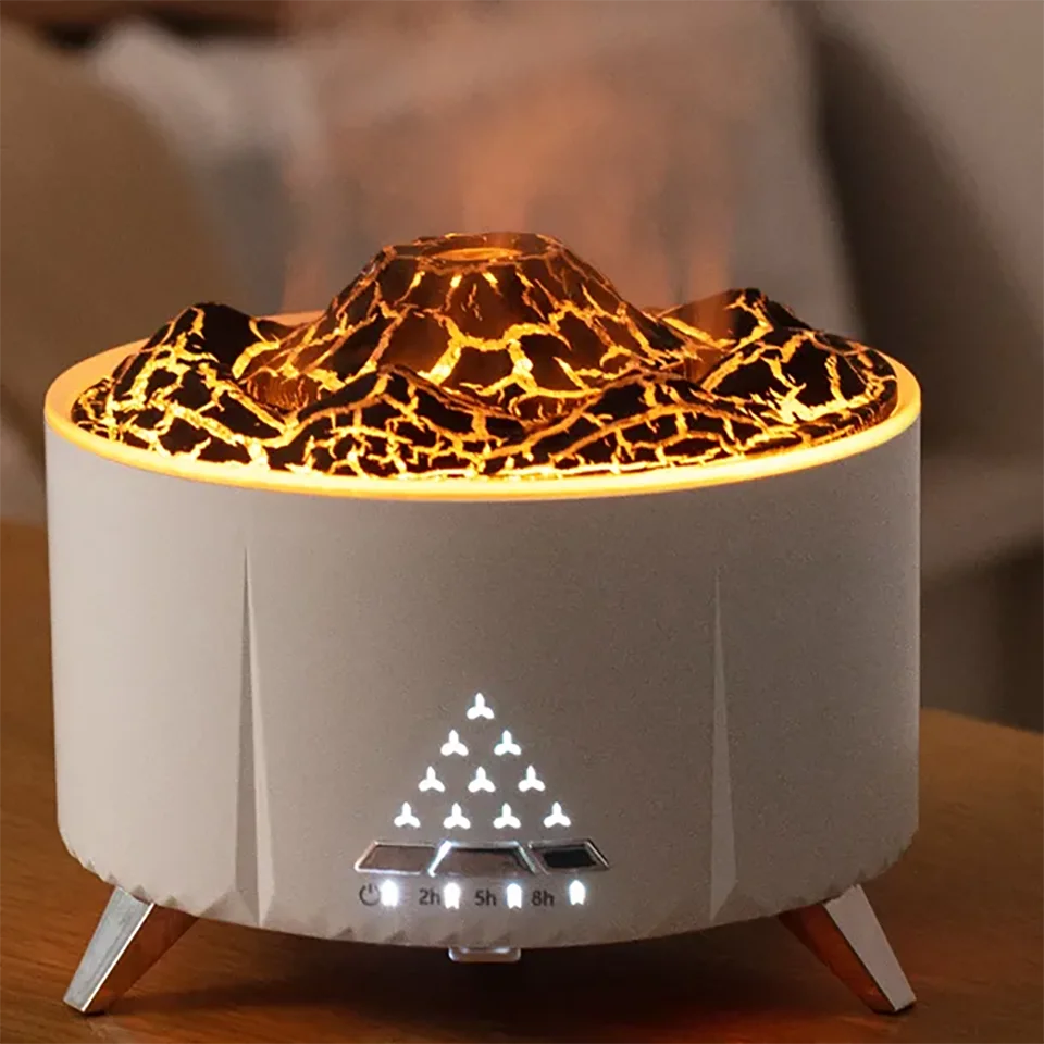 

350Ml Essential Oil Fragrance Bluetooth Music Flame Light Wood Spray Silent Aromatherapy Aroma Diffuser