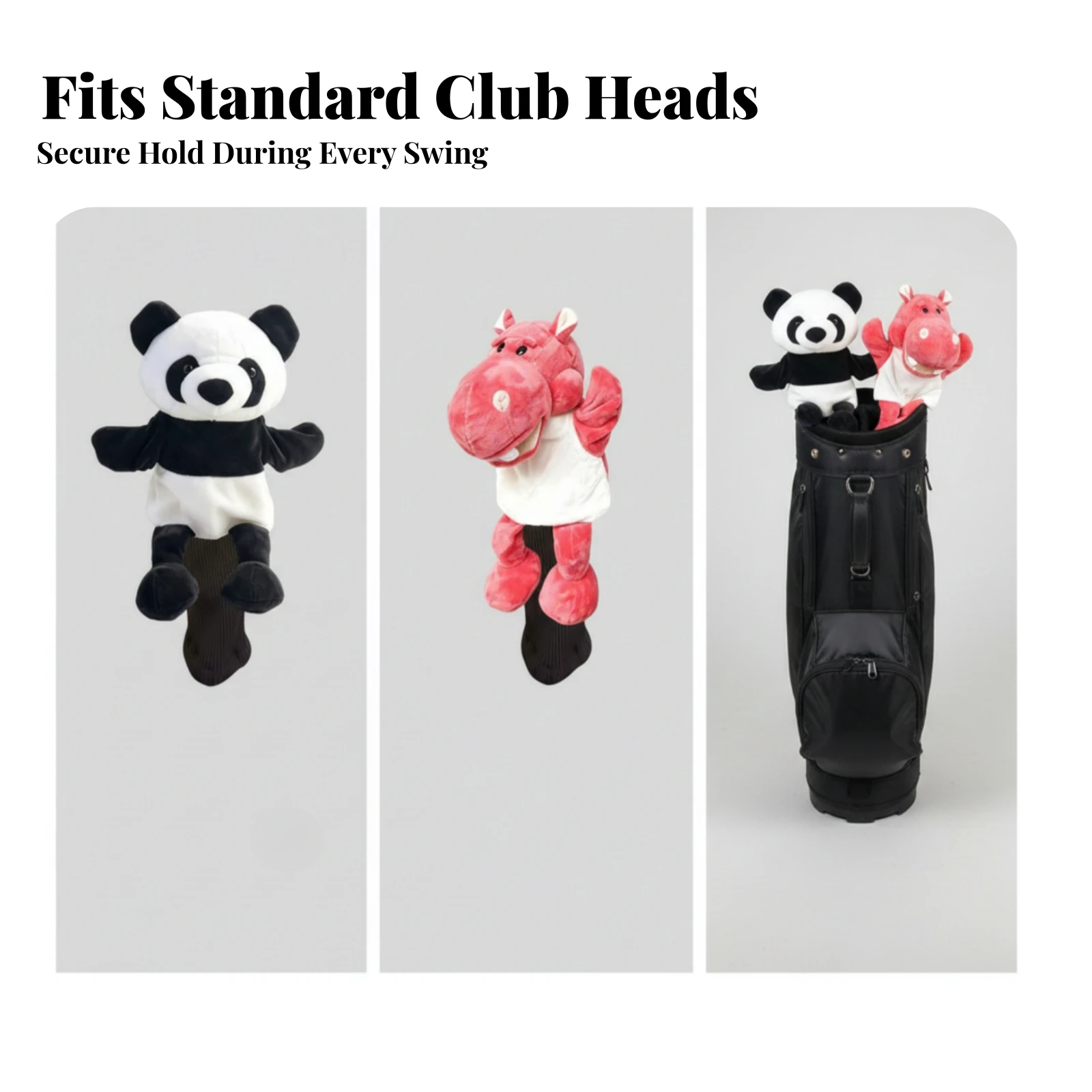 Animal Golf Headcover Cute Knitted Golf Headcover Soft Long-Lasting for Golfers