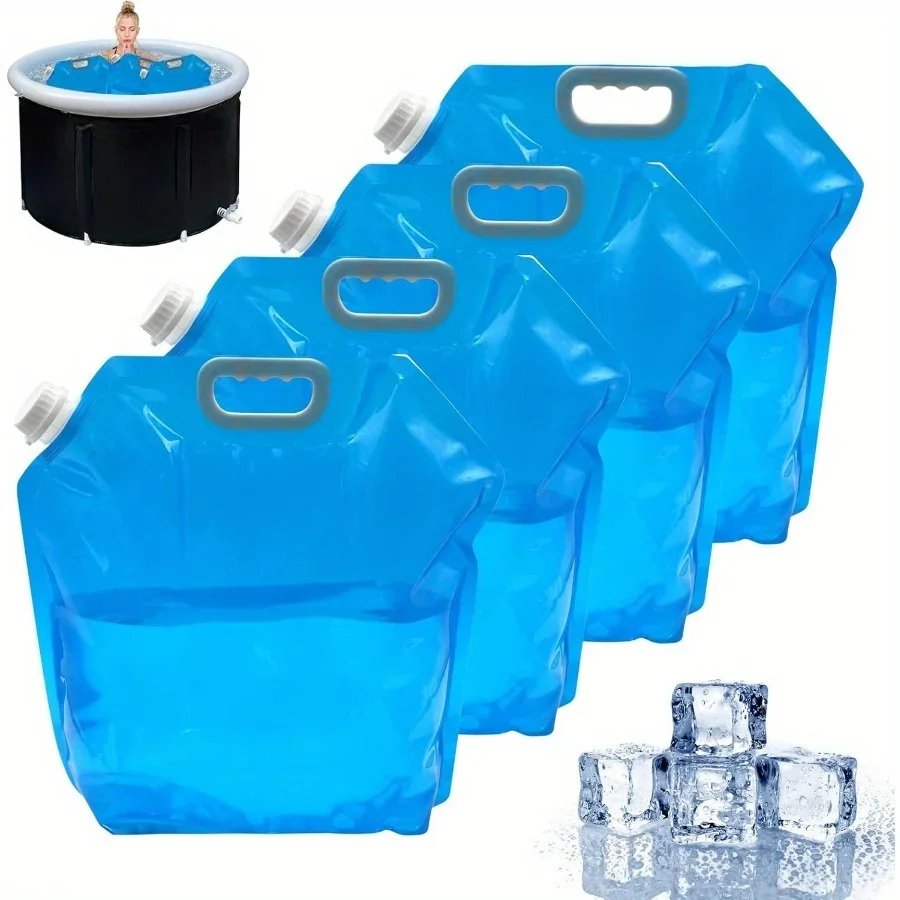 Tragbare, transparente 10L große 4er-Pack Eisbadbeutel – Eisfass für Kältetherapie von Sportlern, Heim-Eisbadewanne, Gefrierbeutel, Wasserbeutel – Detail 8