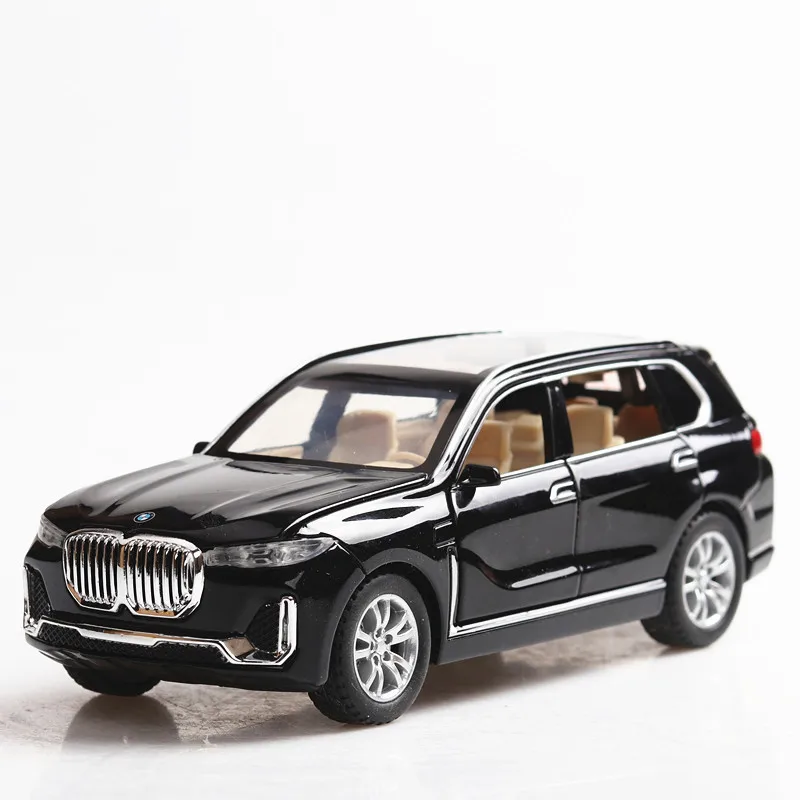 1:32 BMW X7 SUV 合金モデルカーのおもちゃダイキャスト鋳造プルバック音と光の車のおもちゃ子供のための車両