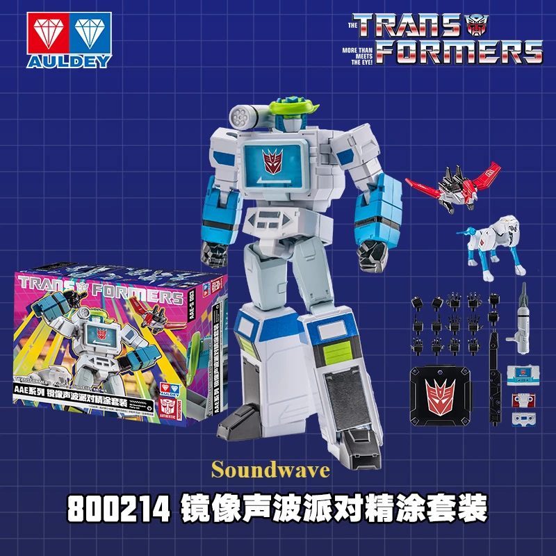 หุ่นยนต์ทรานส์ฟอร์เมอร์สแท้จาก Auldey รุ่นสตาร์สครีม ออพติมัส ไพร์ม ซาวด์เวฟ G1 ของเล่นแอคชั่นฟิกเกอร์สำหรับเด็กผู้ชาย ของขวัญคริสต์มาส