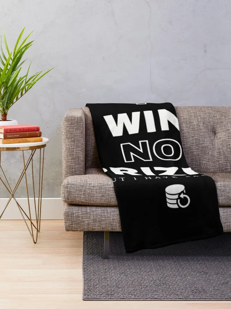 I Win No Prizes But I Have Backups - Fun Tech Jokes Design Throw Blanket Comforter Summer Beddings Blankets