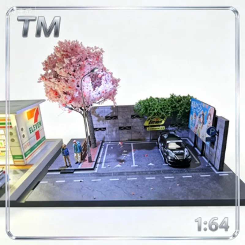 

TM 1:64 Street scene assembly, parking lot model scene, car model ornaments, holiday gifts.