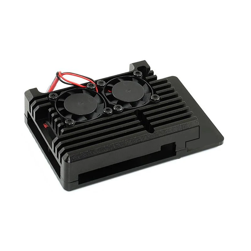 Aluminum Metal Case with Dual Fan For Raspberry Pi5/4/3 Option