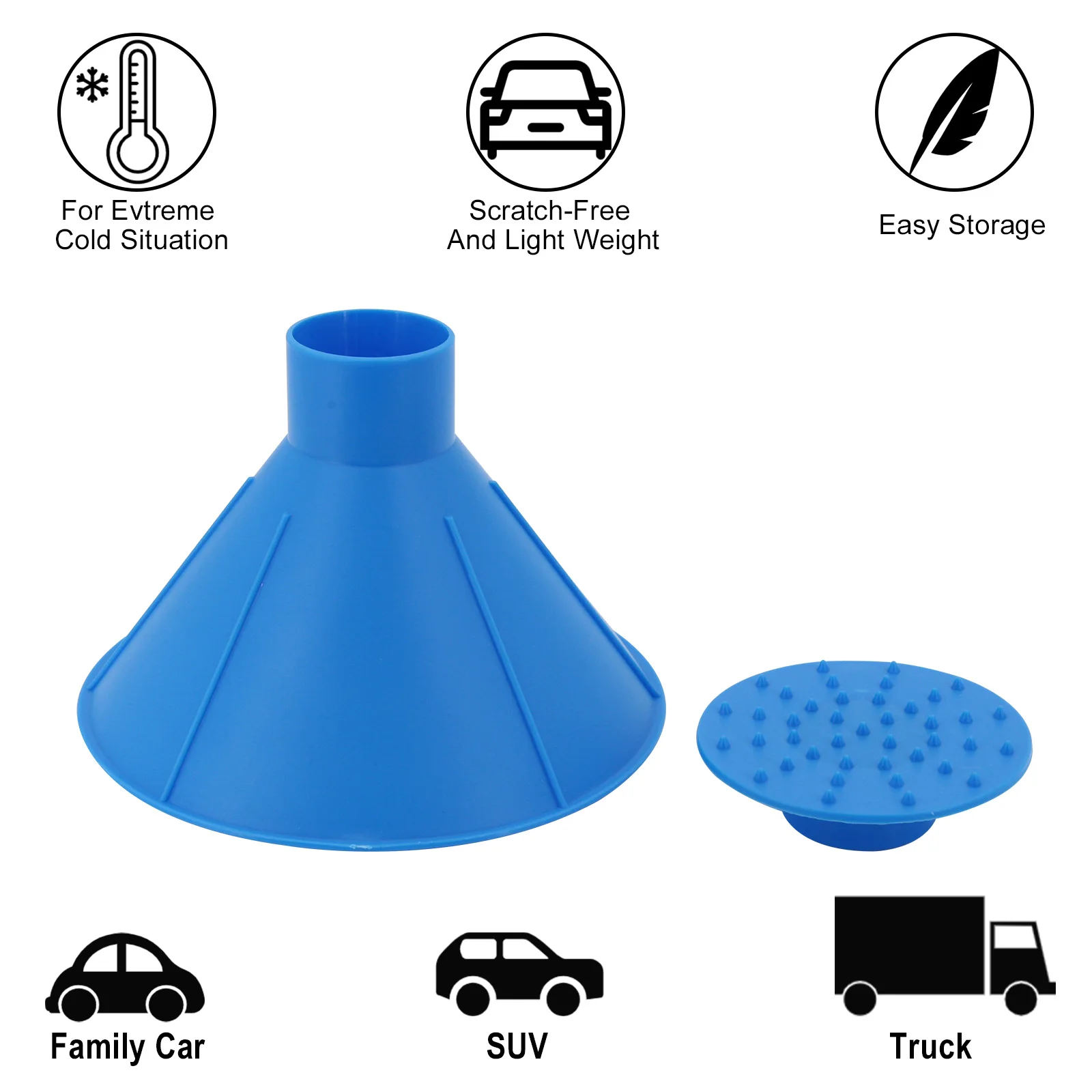 Car Magic Snow Remover Ice Scraper Window Windshield Oil Funnel Shovel Window Scrapers Deicing Cone Ice Scraper Snow Shovel