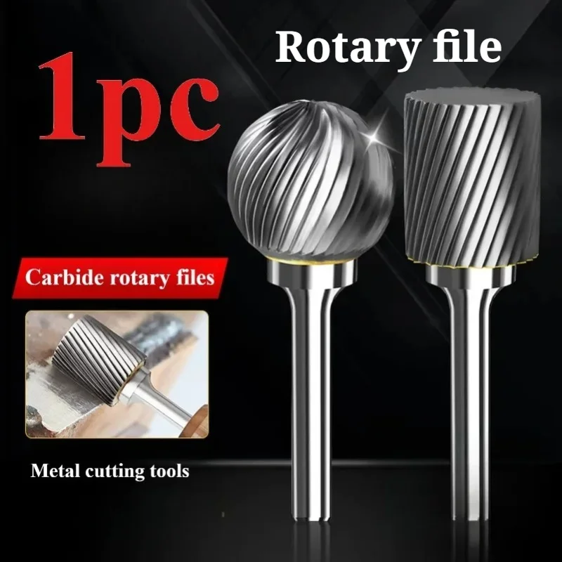 Ball Shape Tungsten Carbide Rotary Burr 6mm Shank Wood Carving Milling Grinding Rotary File Tool