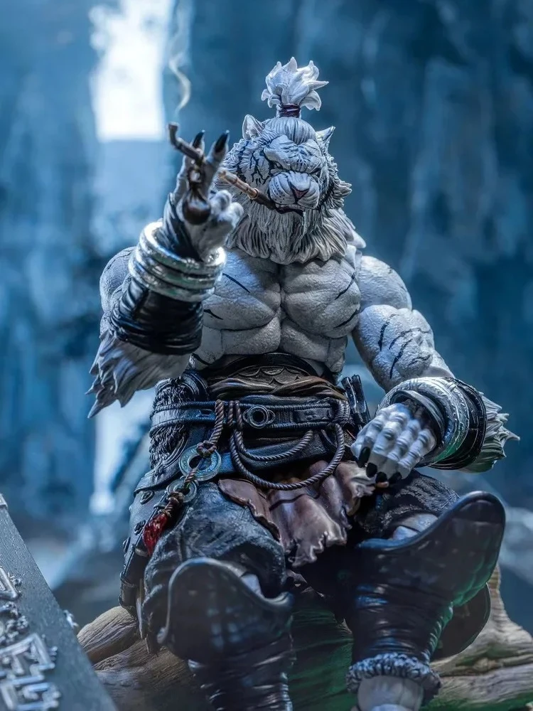 Jiangmeng White Tiger 1/12 Planet Furui White Tiger Tiger Man Дополнительная цветная версия Реальная кукла Фигурка Модель игрушки