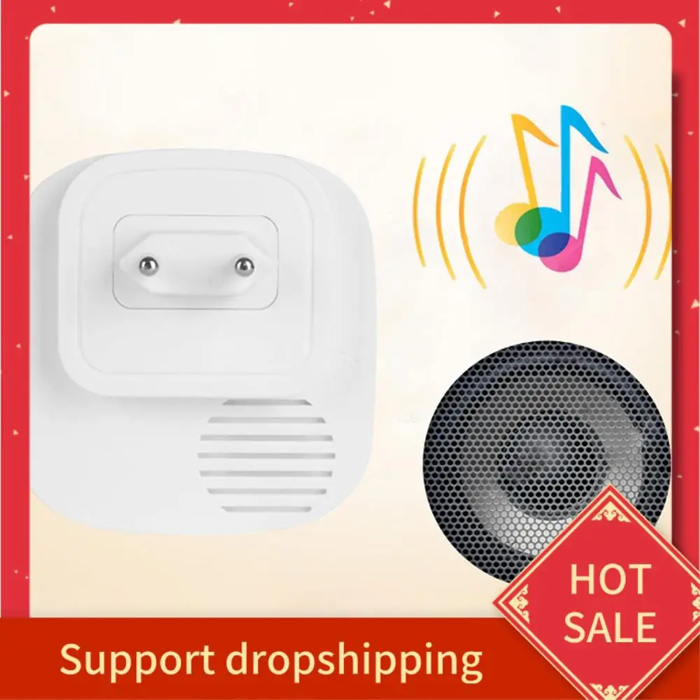 

B44C Wireless Doorbell PIR Infrared Sensor Motion Detector Entry Door Bell Alarm With Receiver & Transmitter EU Plug