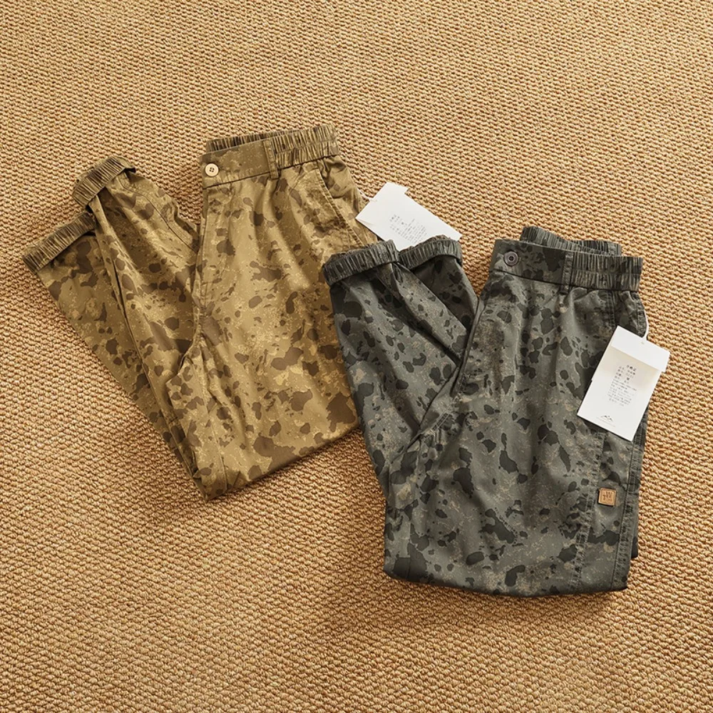 Dünne, schnell trocknende, fußempfangreiche Freizeithose für Herren im Spleißstil, Tarnung und elastische, eisempfindliche Arbeitskleidung, Haremshose