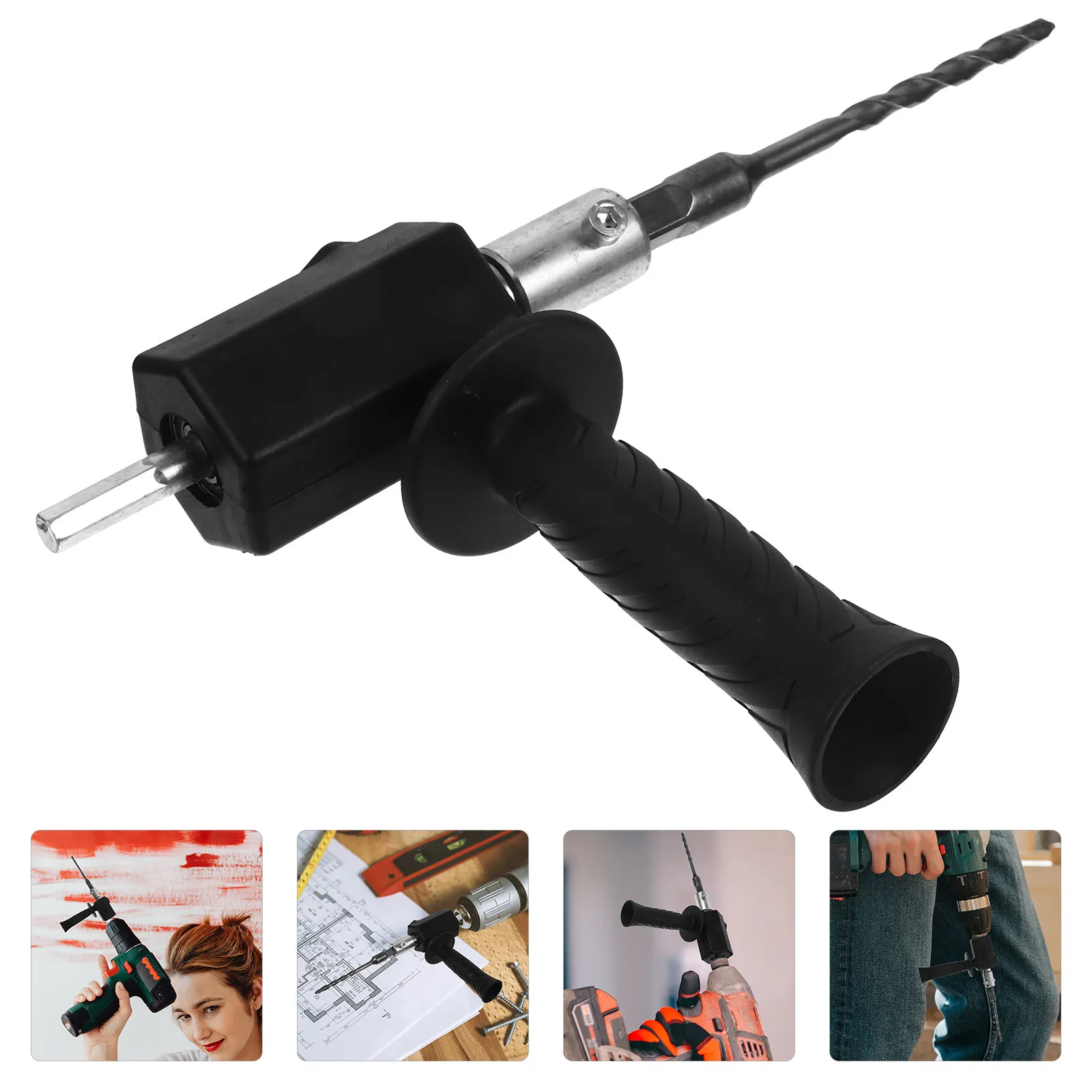 1セット電動ドリル変換ヘッドハードトライアングルシャフトアダプター電動ドリルをハンマーに変換し、解体・削り・破壊作業に使用可能