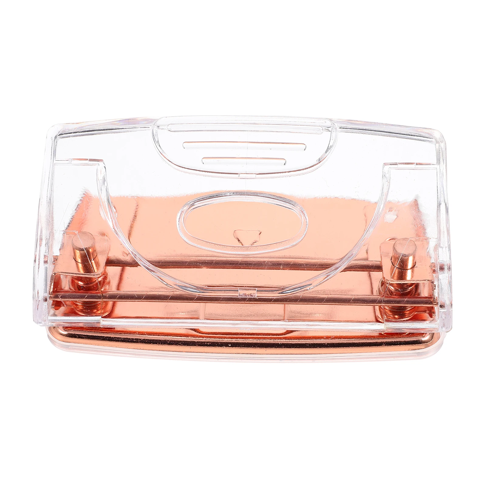 

Rose Gold Hole Punch Double Portable 2 Puncher for Paper Stationery DIY Craft Tool Sturdy Durable Ergonomic Punch Through Card