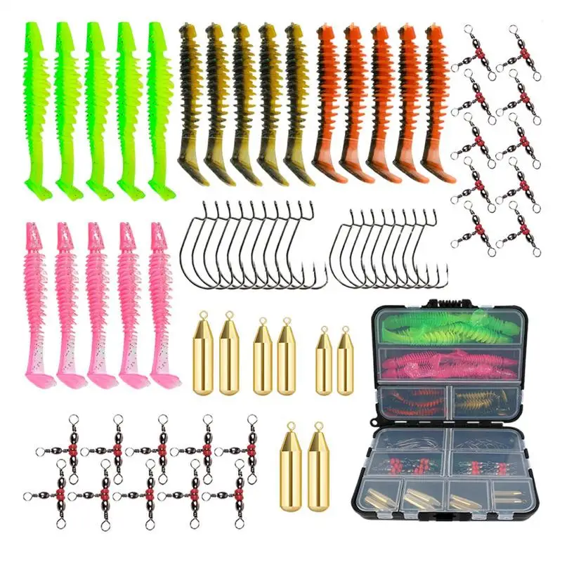 

Fishing Lure Kit 68 Pieces Fishing Accessories Wear Resistant Portable Outdoor Gear With Storage Box For Beginners Professional