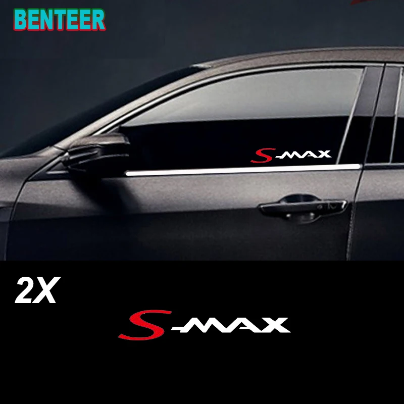 2pcs Car windows sticker For Ford Smax S-max Auto Accessories