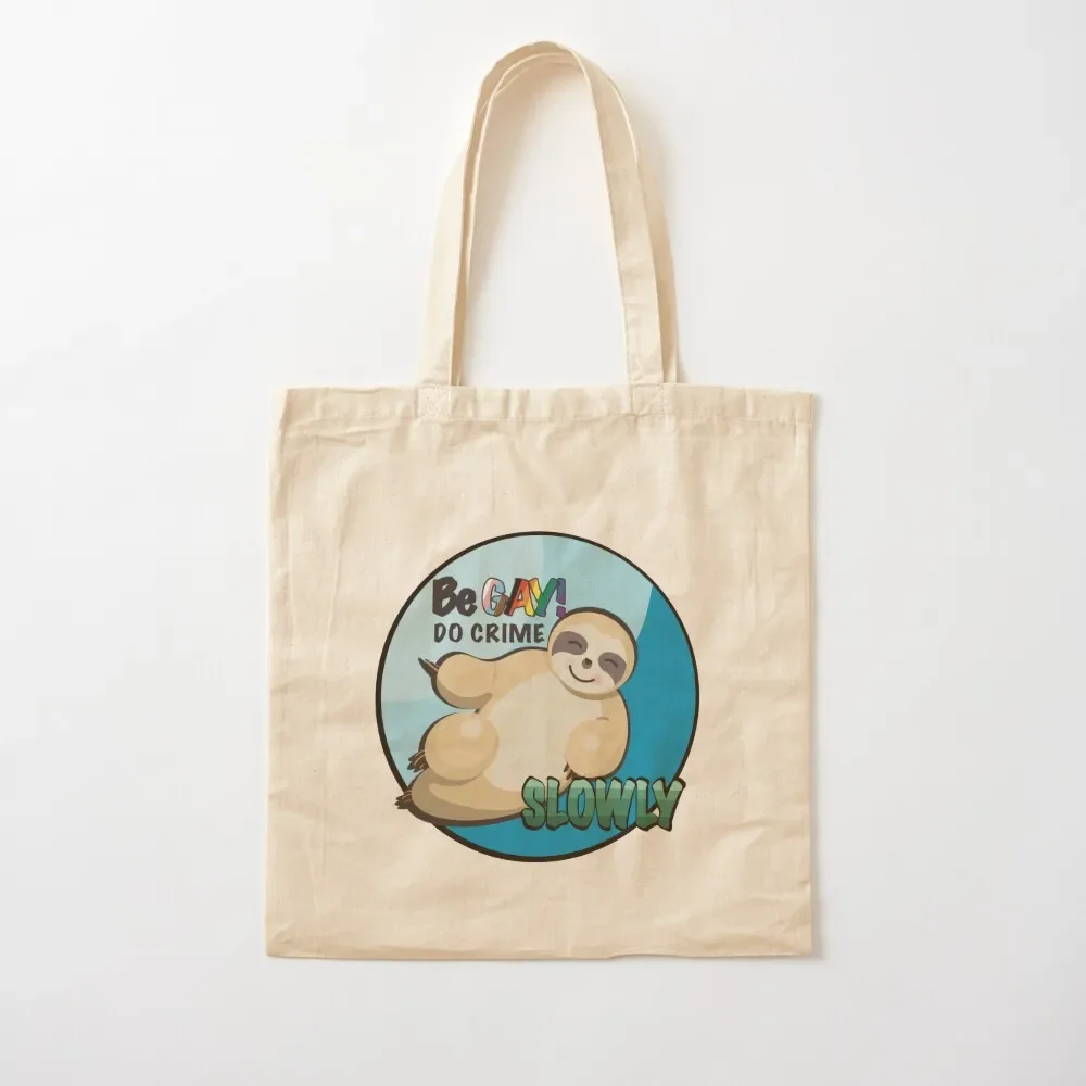 

Lazy Gay Sloth Tote Bag hand bag Women bags Canvas bag reusable shopping bags