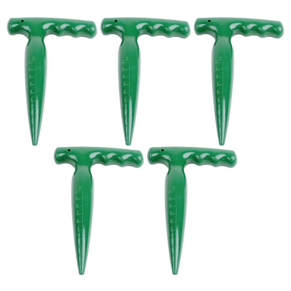 

5PCS Dibbler Digger Garden Hole Punch Handheld Bulb Planter Gardening Tool Set Sower Planting Loose Portable Dibber