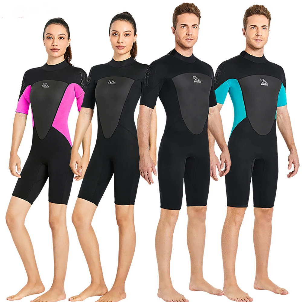 

Men Women Shorty Wetsuit 2mm Neoprene Diving Surfing Suit Snorkeling Kayaking Spearfishing Freediving Swimming Thermal Keep Warm