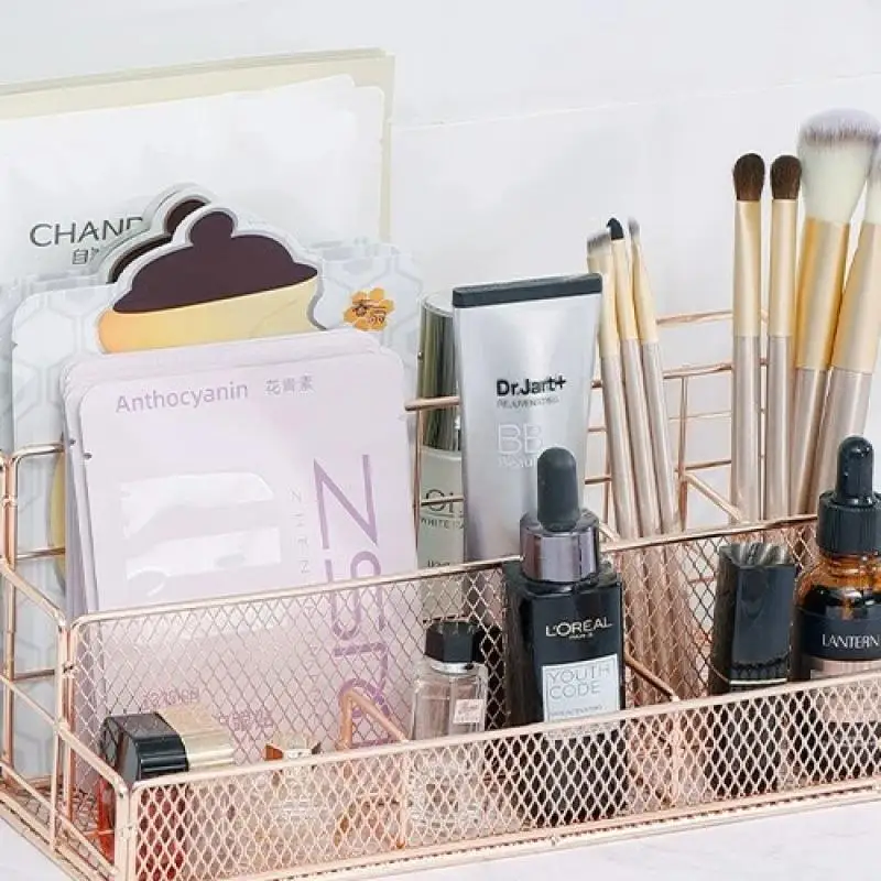 

Nordic Metal Desktop Organizer, Multi-Purpose File Rack for Office, Stationery & Cosmetics Storage