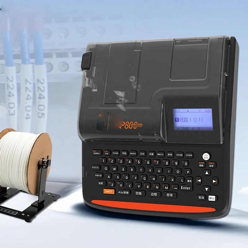 

Электронный термоусадочный принтер для маркировки проводов и труб, портативный принтер этикеток, автоматический нумератор для лент и наклеек