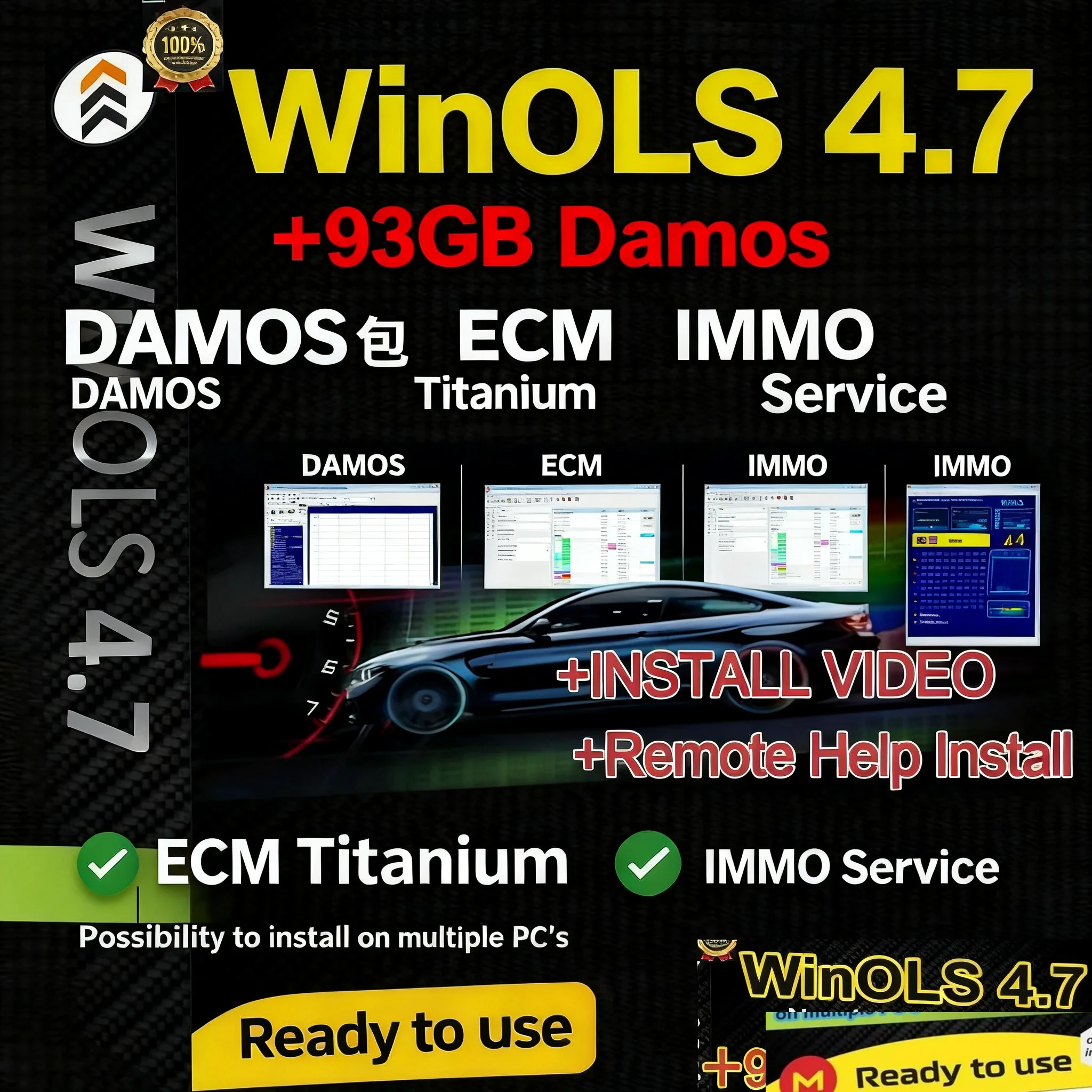 2025 برنامج Winols 4.7 VM الجديد مع حزمة Winols Damos سعة 93 جيجابايت + Ecm Titanium 1.61 + أداة خدمة Immo 1.2 + Damos والتعلم + دليل الفيديو #2