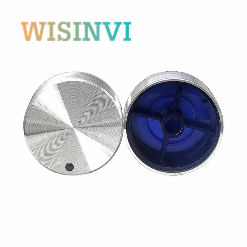 2PCS 35X15mm Aluminum plastic light transmission knob Flower shaft potentiometer knob Amplifier volume knob cap inner Hole 6MM