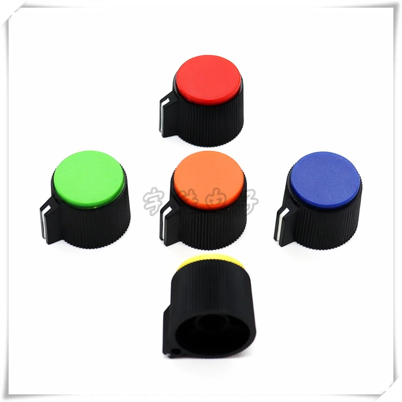 5PCS Potentiometer inverter Welding Machine Current Adjustment Knob 20*17MM Plastic Knob Cap Flower Shaft Inner Hole 6MM