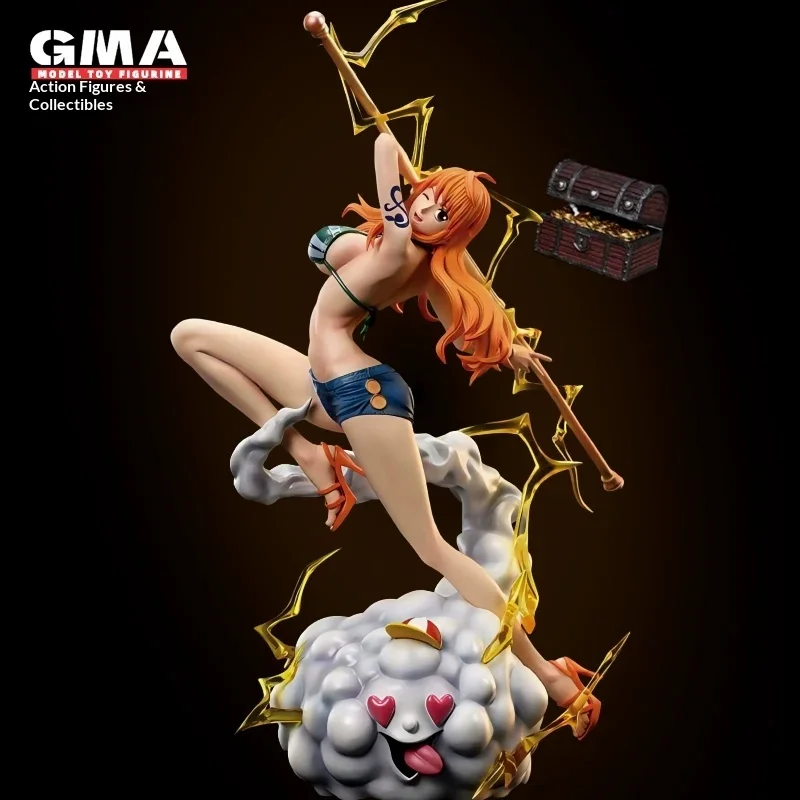 Gma One Piece Nami Action Figure Straw Hat Pirates Statue Anime Collectible Model Desktop Ornamenttoy Gift  High Detail Figurine