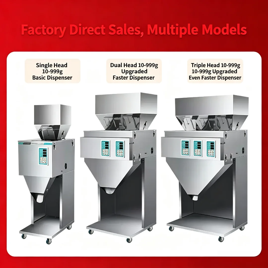 Automatic Weighing Filling Machine Quantitative Packing Machine for Granule Powder Rice Tea Grain Nut Hardware Beans Large‑Capac