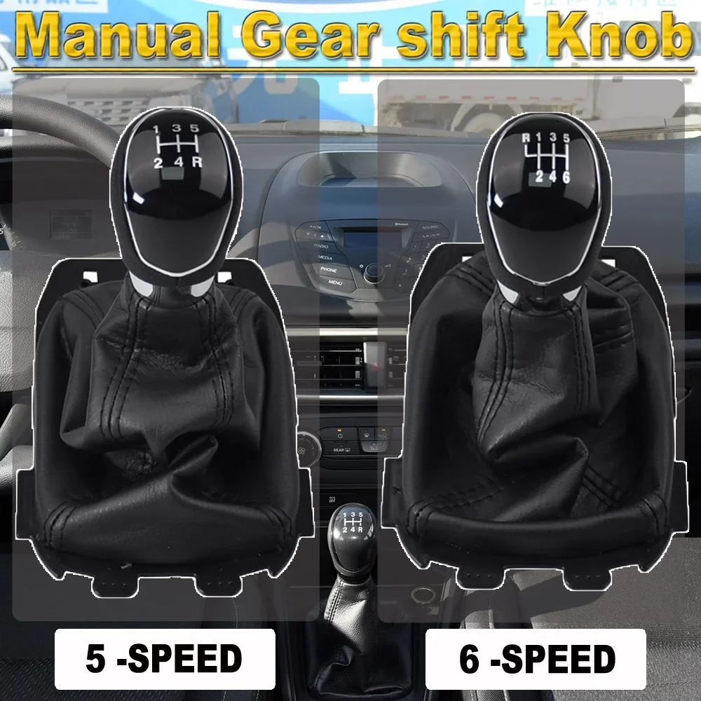 Gear Shift Knob Lever Shifter Gaiter Boot Cover Case For Ford Ecosport 2013 2014 2015 2016 2017 2018