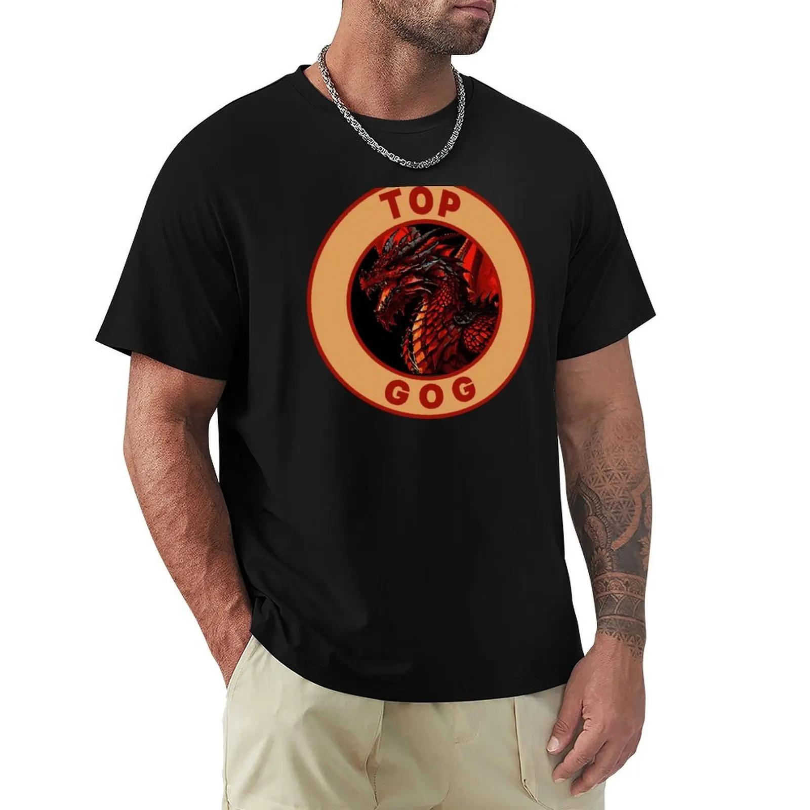 TOP GOG APRICOT T-Shirt Novelty Graphic Tee Shirt