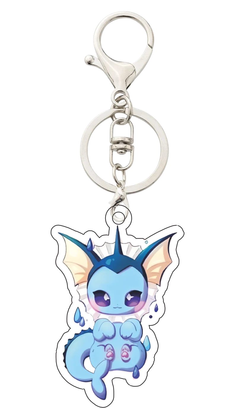 Eeveelution Acrylic Keychain Set - Glaceon Flareon Vaporeon Sylveon Umbreon Espeon Jolteon Leafeon Mobile Phone Bag Pendant Anim