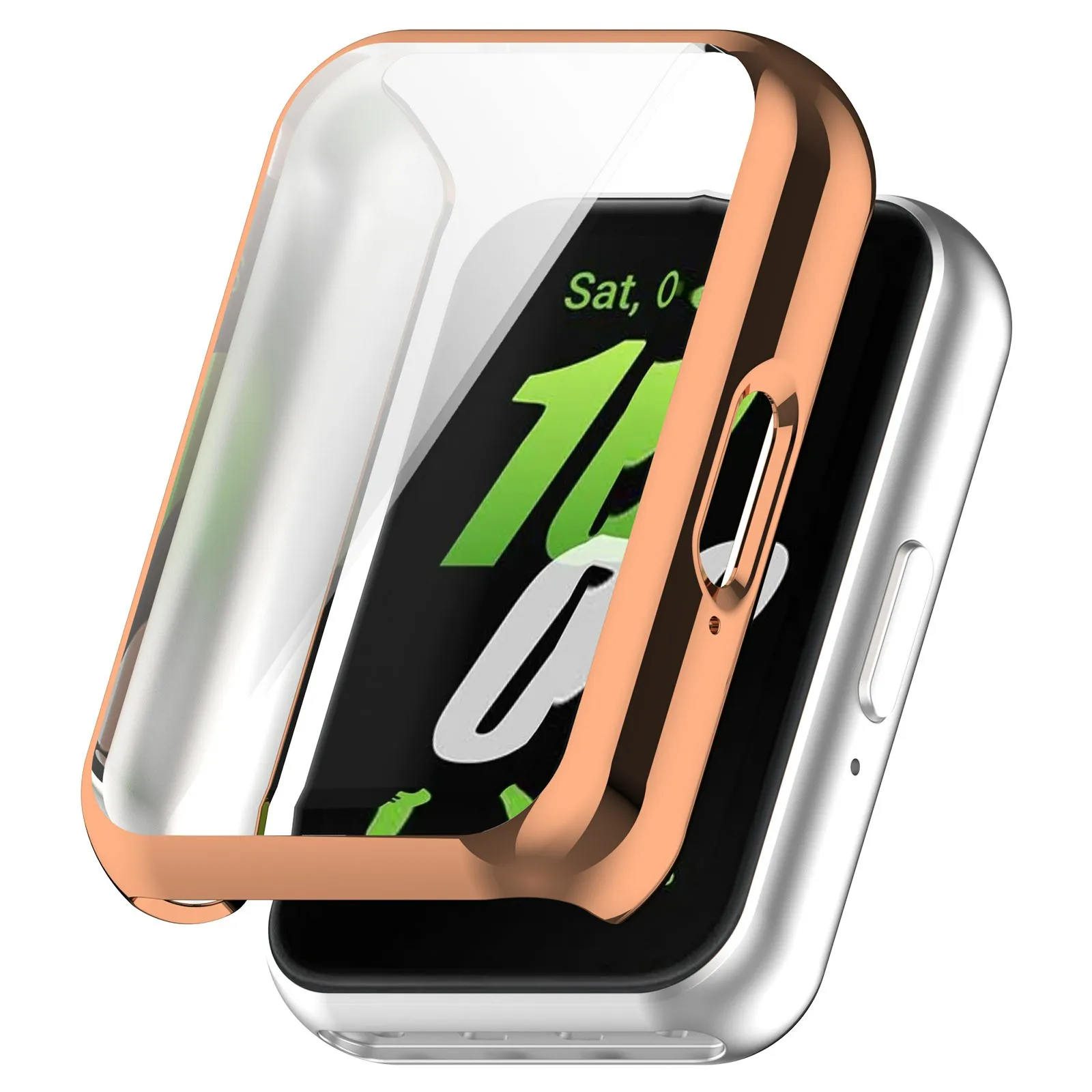 Soft TPU Protective Cover For Samsung Galaxy Fit3 Soft TPU Protective Cover All-inclusive Electroplating Watch Case