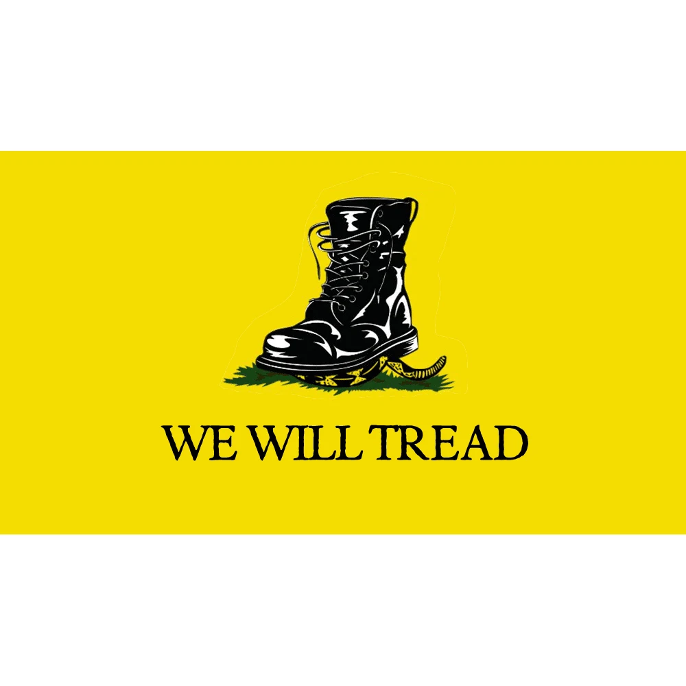 banner of Gadsden we will tread custom home decoration We Tread on you flag banner