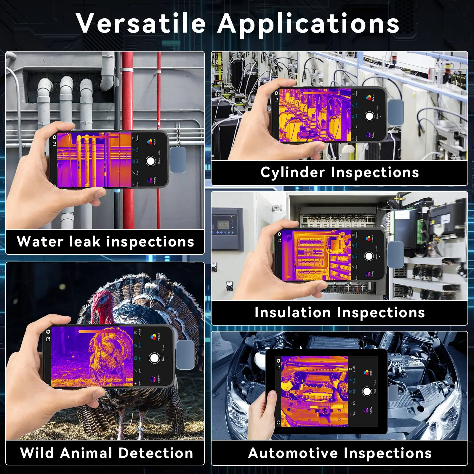 InfiRay P2 Pro Thermal Camera for Phone Infrared Thermal Imager PCB Circuit Repair Industrial Heating Test Night Vision Go P2