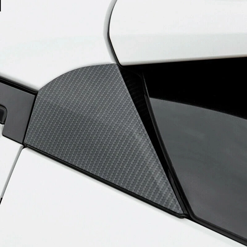 

For Toyota C-HR CHR 2016 - 2020 ABS carbonfiber Door Rear View Window side Spoiler Triangle Bezel Cover Trim 2pcs