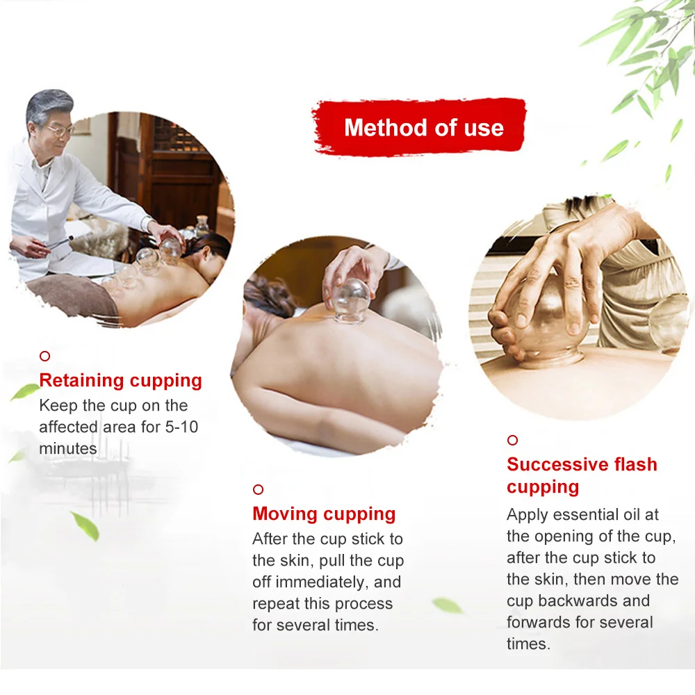 Cofoe 1 قطعة الحجامة الزجاجية فراغ العلاج علب التدليك الصينية تدليك الظهر استرخاء السموم مكافحة السيلوليت العلاج صحي