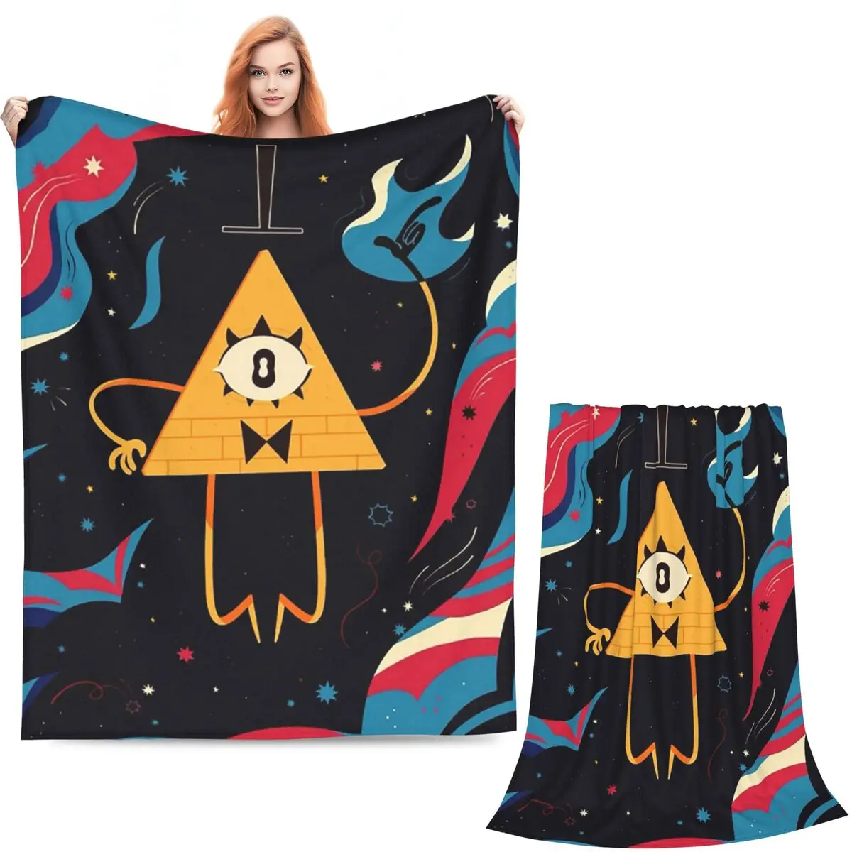 Cartoon Gravitys Falls Blanket Soft Warm Flannel Throw Blanket Cover for Bed Living room Picnic Travel Home Couch