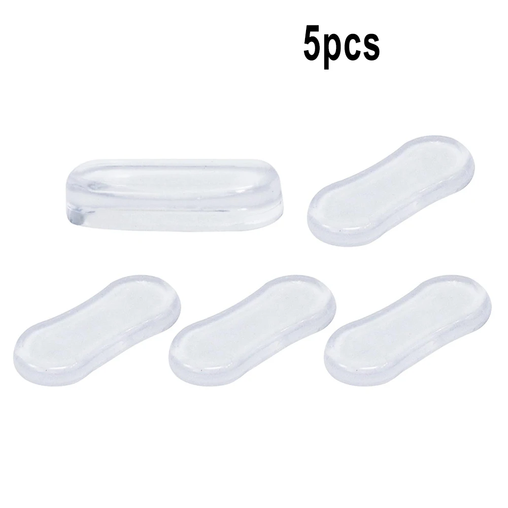 Set of 5 Toilet Seat Silicone Bumpers for Bathroom Hardware Designed to Secure Seat Position and Prevent Noise and Damage