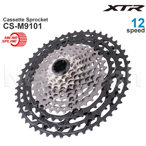 Imagen 1 del producto SHIMANO XTR CS-M9101 piñón de Cassette HYPERGLIDE M9100 rueda libre engranajes bicicleta de montaña MTB 12 velocidades 10-51T M9100 piñón de Cassette