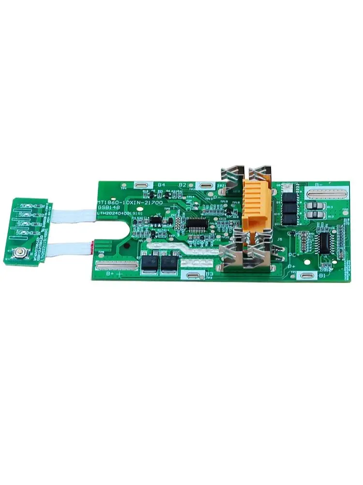 Dla 21700 18V Makita BL1830 BL1840 BL1860 tablica zabezpieczająca ładowanie baterii litowej PCB obwód BMS z wyświetlaczem mocy baterii — zdjęcie produktu 7