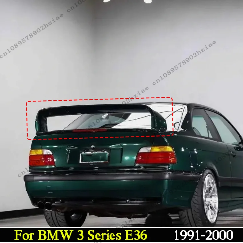 4-teiliger Heckspoiler in Hochglanz-Schwarz für BMW 3er Serie E36 1990-2000 Heckklappenspoiler Heckflügel Kofferraumlippe Spoiler Auto-Zubehör