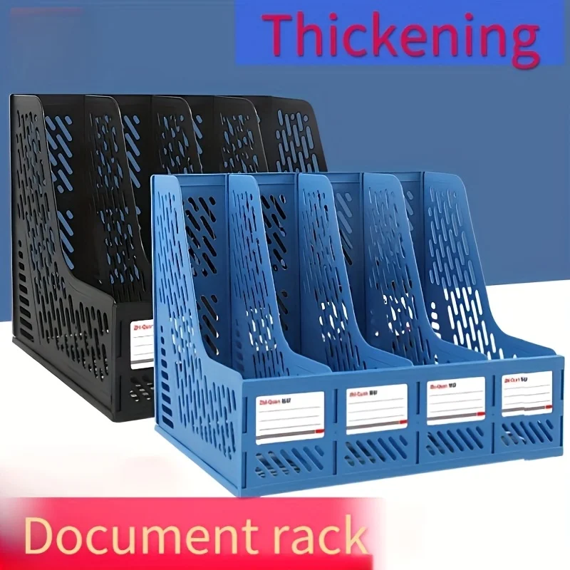 1 Pcs, Thickened File Rack, Frame, Quadruple Storage Seat, Simple Data Basket, Shelf, Storage Basket, Office Use, Student U